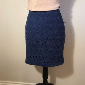 Forever21 Navy blue crochet skirt